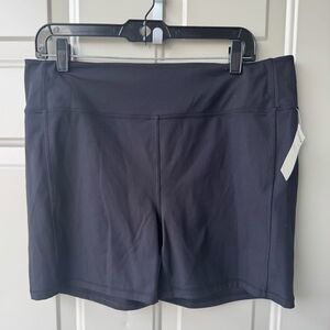 Zella Black Active Biker Shorts Size XL Pull-On Stretch Yoga Workout Gym NWT